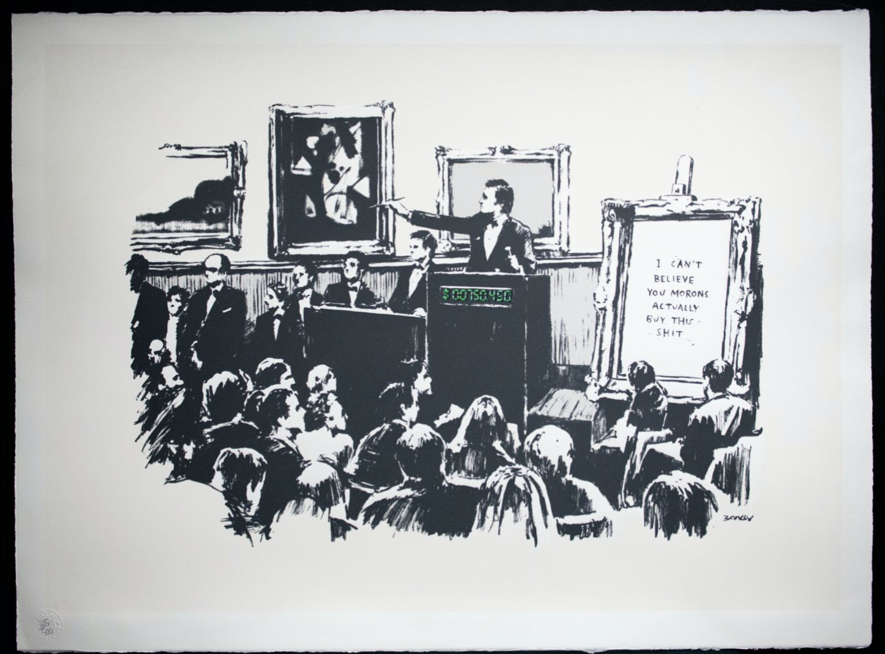 Blockchain company buys and burns Banksy artwork to turn it into a digital original